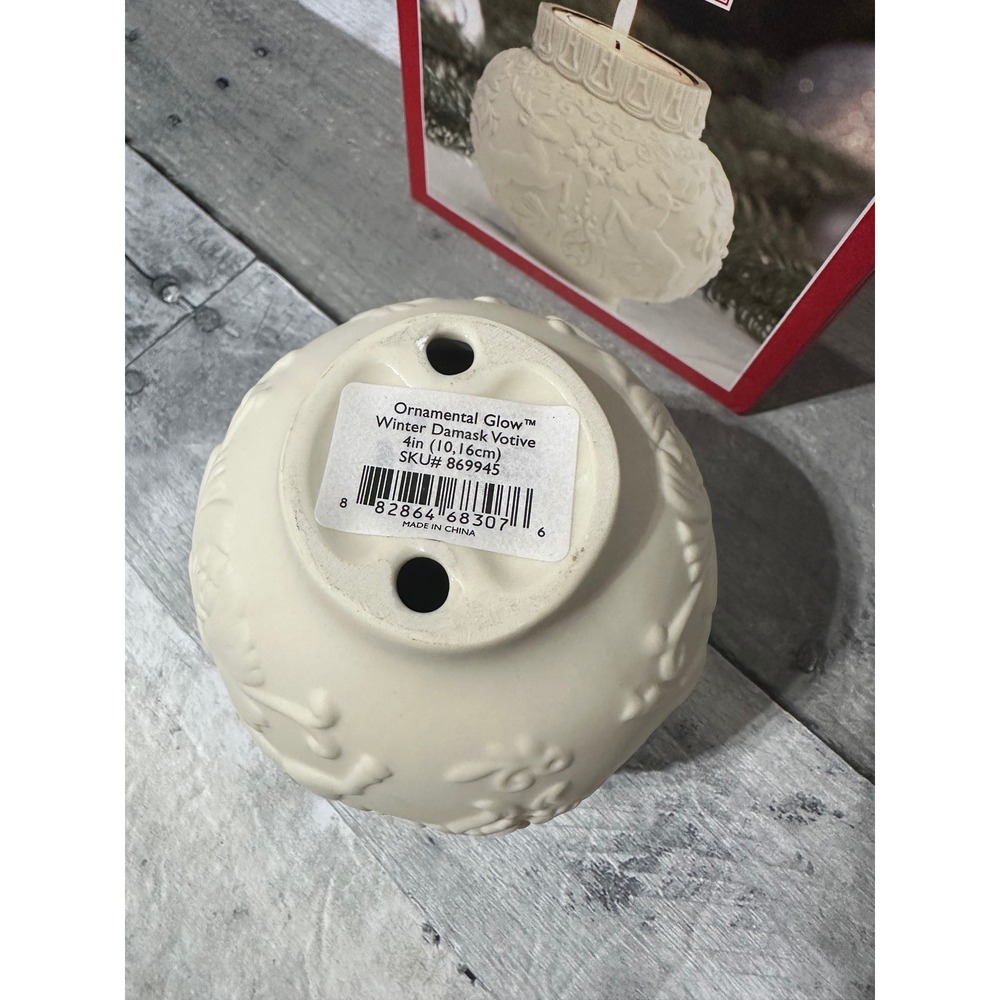 Lenox Ornamental Glow Winter Demask Votive - Picture 6 of 7